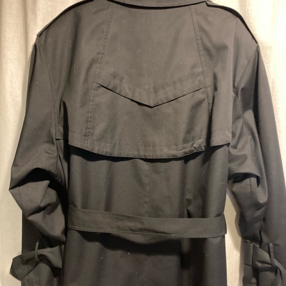 Vintage sequence lined black trench coat - Picture 3 of 5